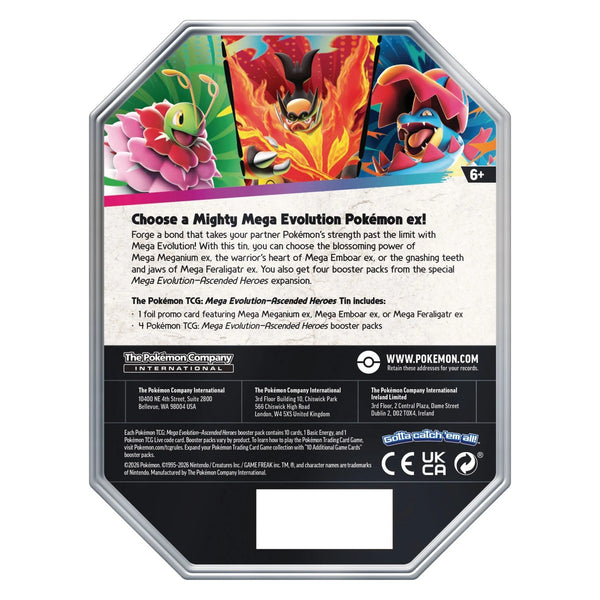 Ascended heroes tin – mega meganium ex